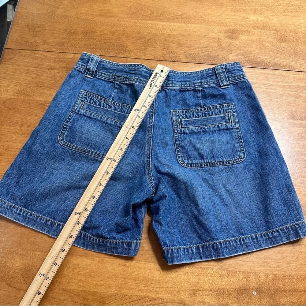 Old Navy Vintage Drawstring Low Rise Denim Shorts Cotton Pockets Casual Y2K Sz 6 - Picture 8 of 9